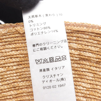 DIORESORT ハット 帽子 ストロー コットン ベージュ ネイビー クリスチャンディオール 財布・小物 Christian Dior