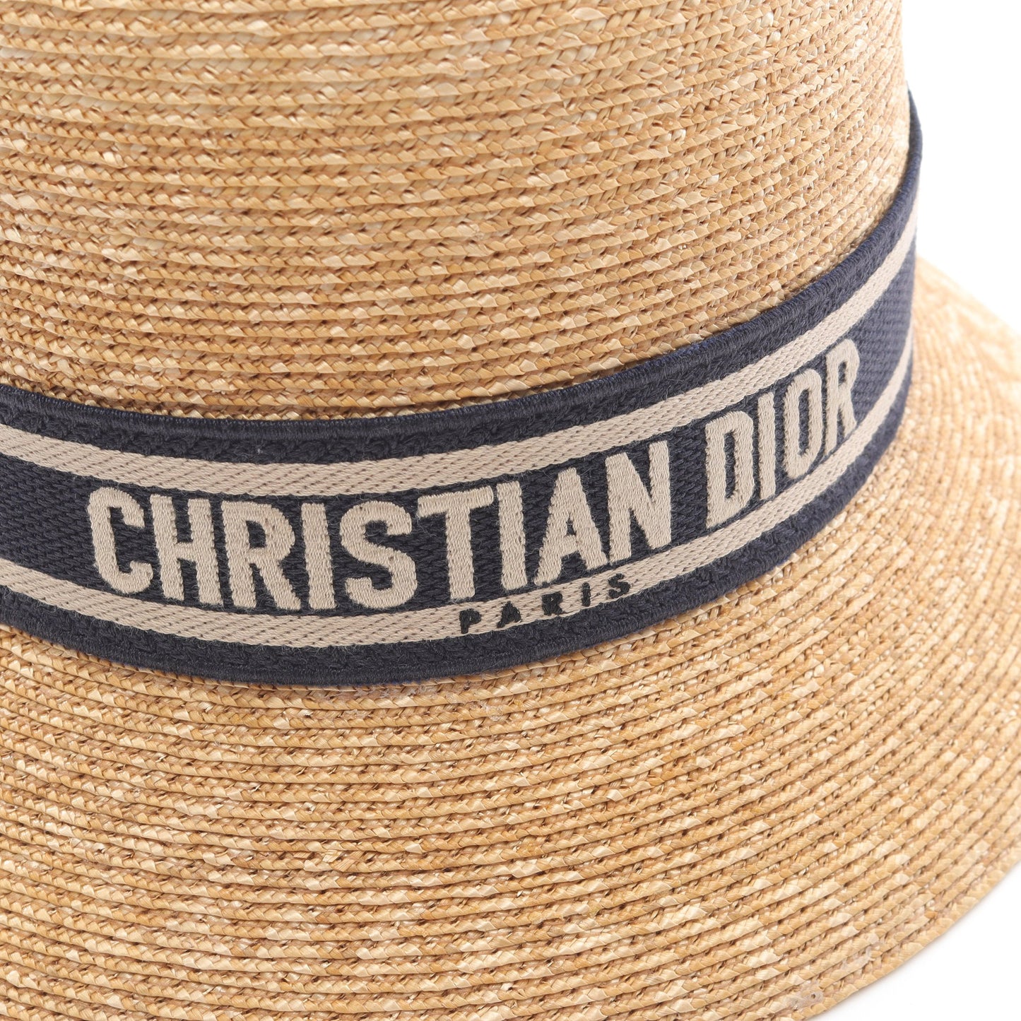 DIORESORT ハット 帽子 ストロー コットン ベージュ ネイビー クリスチャンディオール 財布・小物 Christian Dior