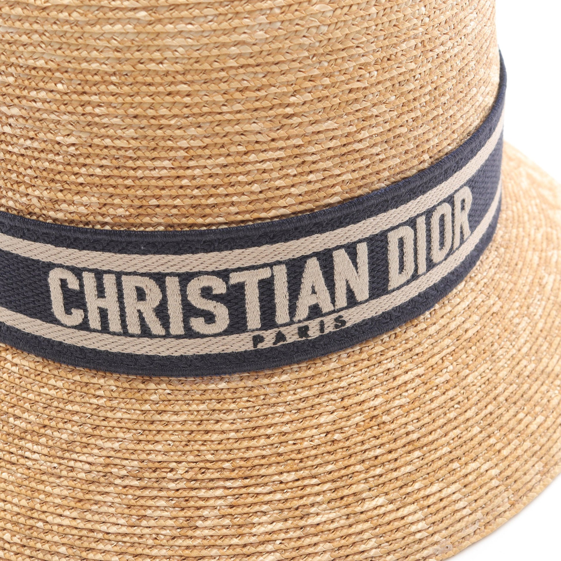 DIORESORT ハット 帽子 ストロー コットン ベージュ ネイビー クリスチャンディオール 財布・小物 Christian Dior