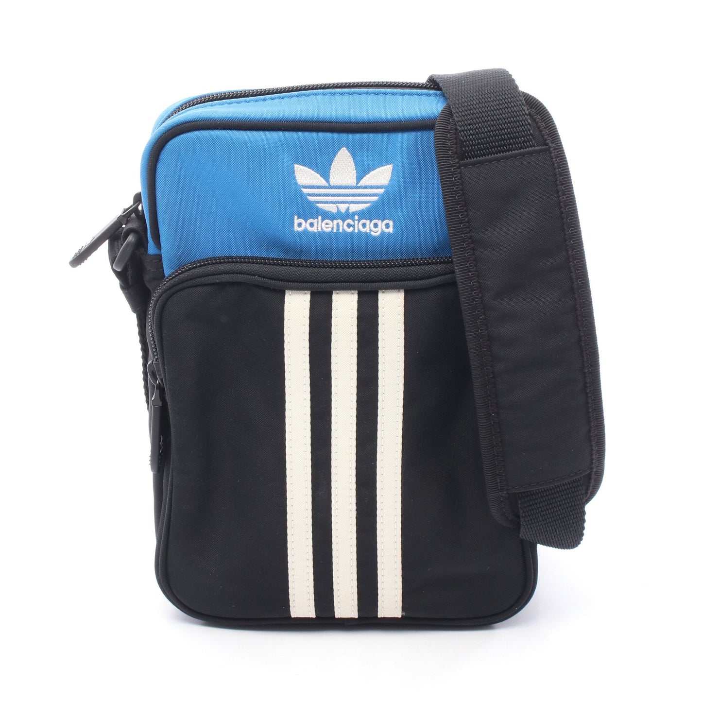 BALENCIAGA × adidas ショルダーバッグ ナイロン ブラック ブルー 