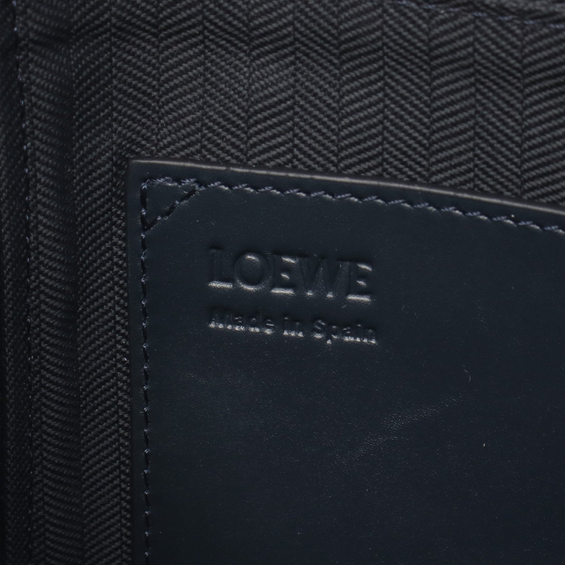 バーティカル クロスボディポケット ショルダーバッグ レザー ネイビー ロエベ バッグ LOEWE