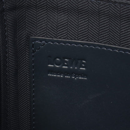 バーティカル クロスボディポケット ショルダーバッグ レザー ネイビー ロエベ バッグ LOEWE