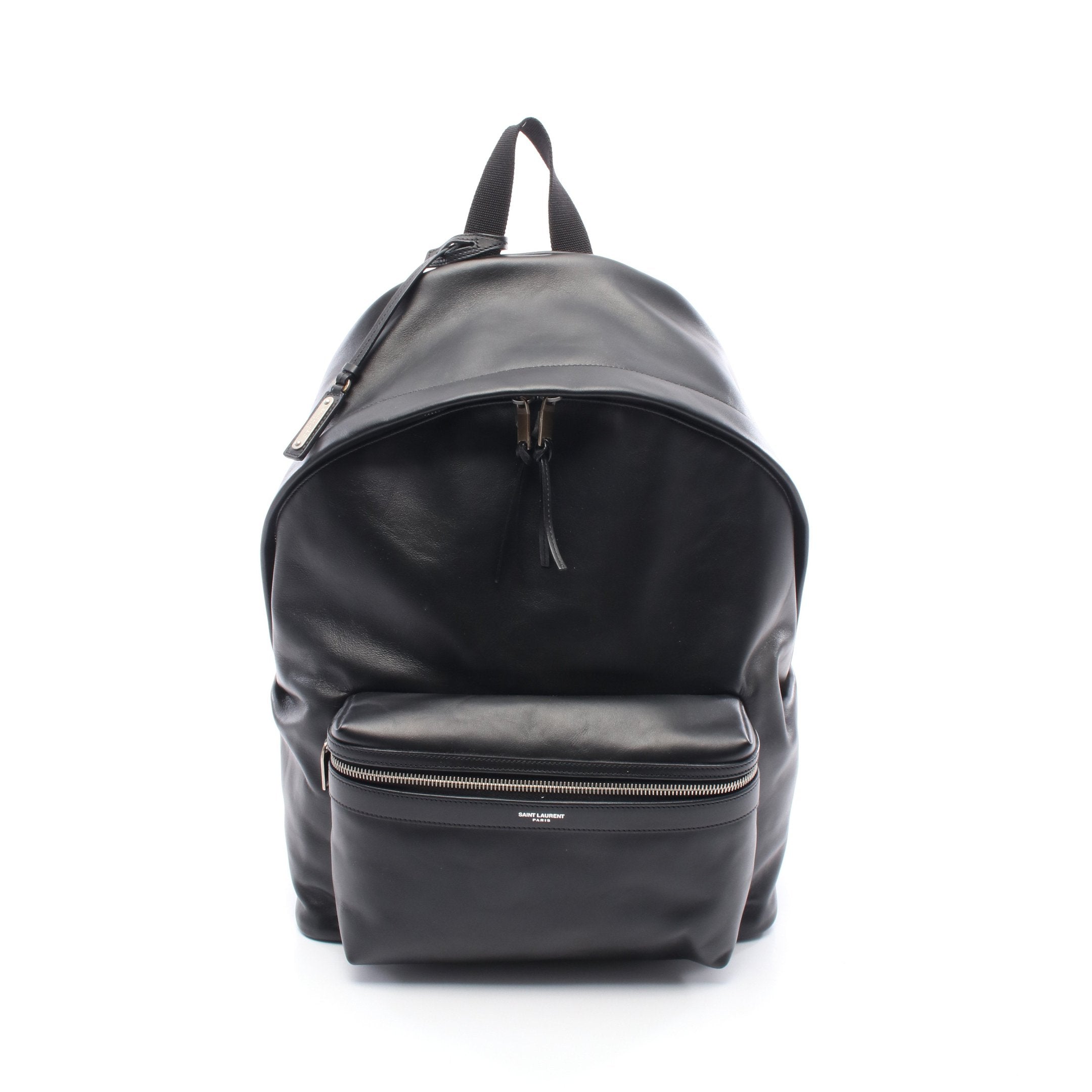 サンローラン［シティ］リュックバックパックブラックレザー