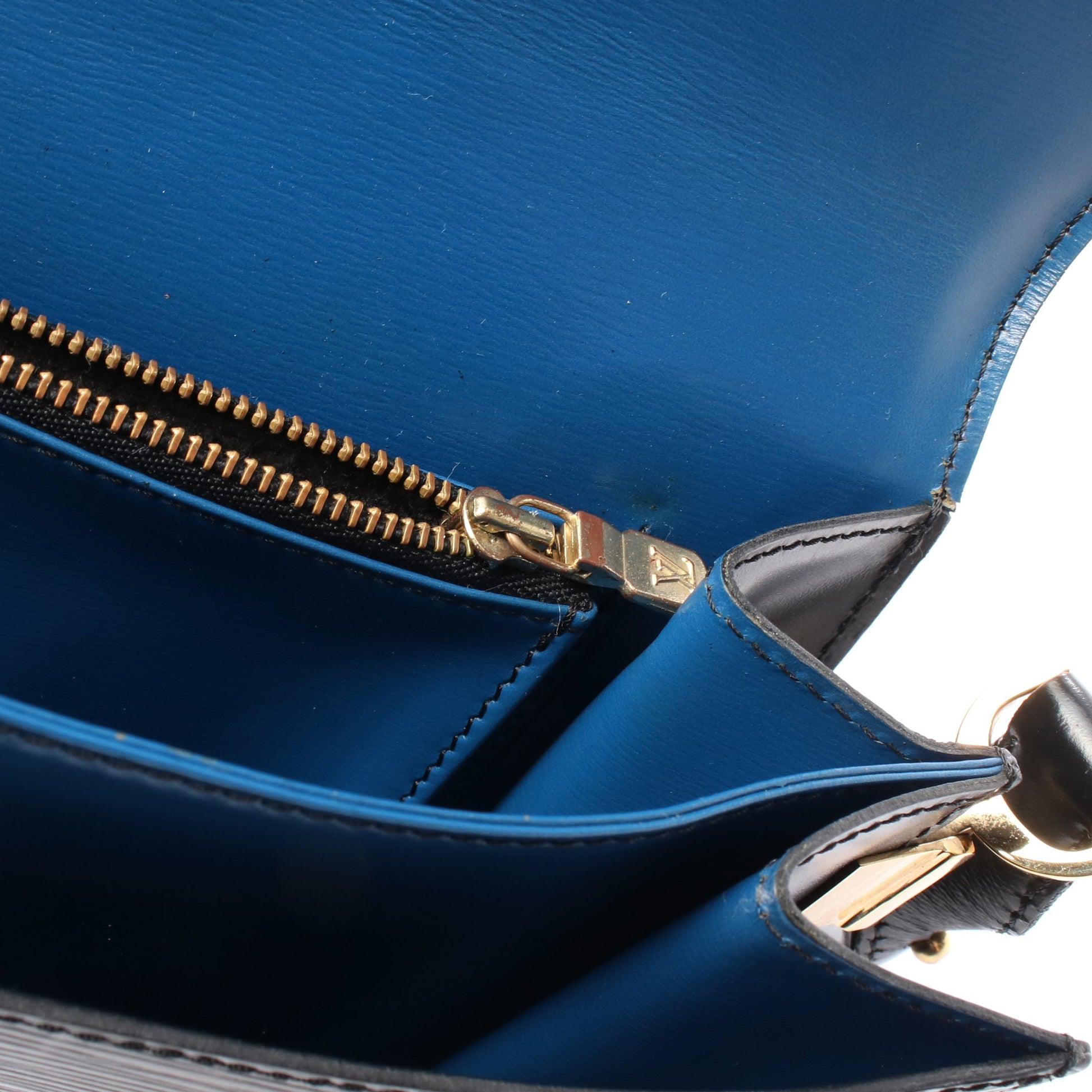 フリーラン エピ ノワール ショルダーバッグ レザー ブラック ブルー ルイヴィトン バッグ LOUIS VUITTON