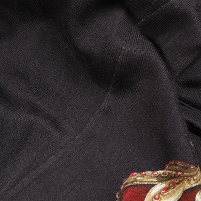 ハーフ スウェットパンツ クラウン コットン ブラック マルチカラー ドルチェアンドガッバーナ ボトムス DOLCE&GABBANA