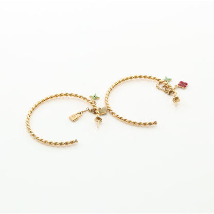 クレオール スウィート モノグラム ピアス GP ゴールド ブルーグリーン ボルドー ルイヴィトン アクセサリー LOUIS VUITTON