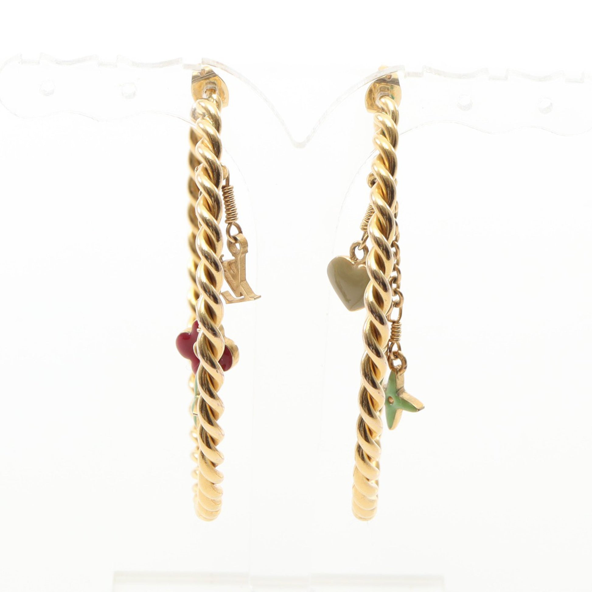 クレオール スウィート モノグラム ピアス GP ゴールド ブルーグリーン ボルドー ルイヴィトン アクセサリー LOUIS VUITTON
