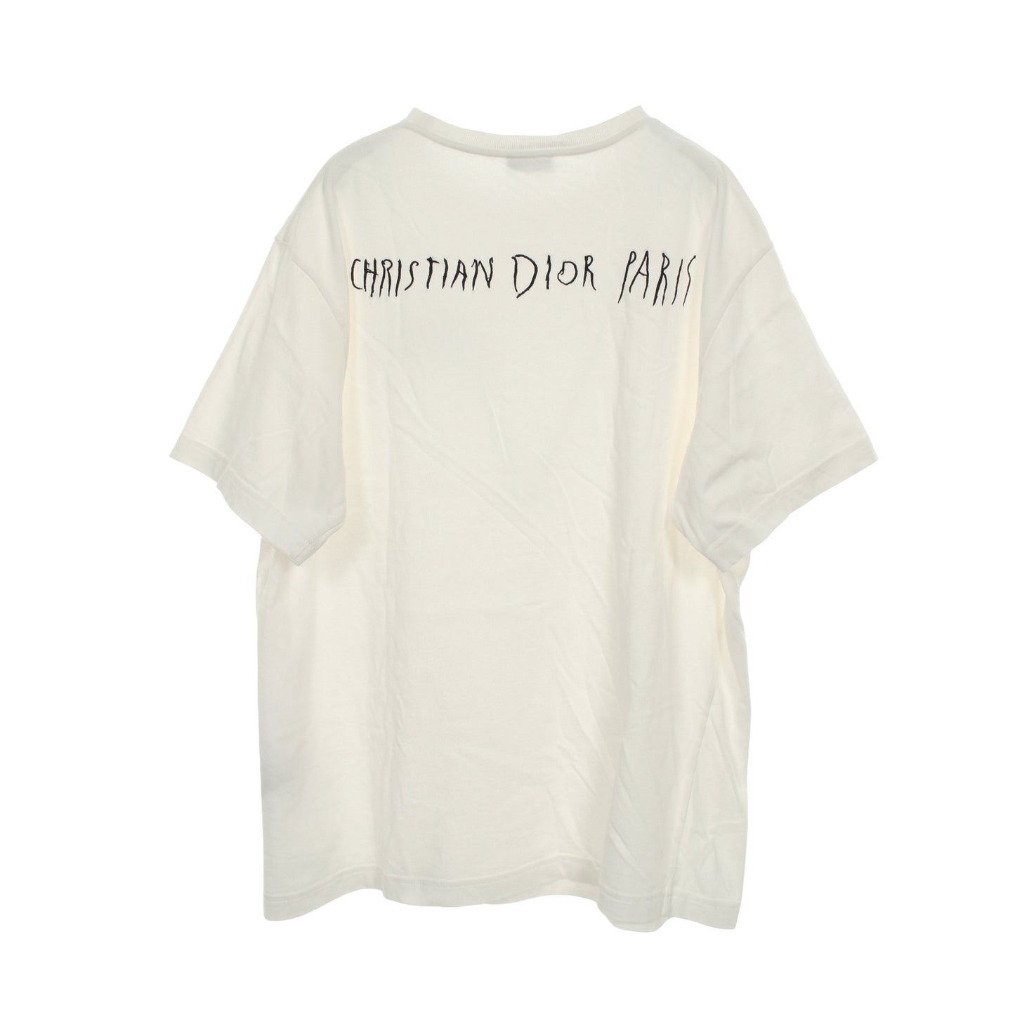 Dior HOMME × RAYMOND PETTIBON Tシャツ クルーネック ロゴ刺繍 コットン ホワイト ディオールオム トップス Dior HOMME