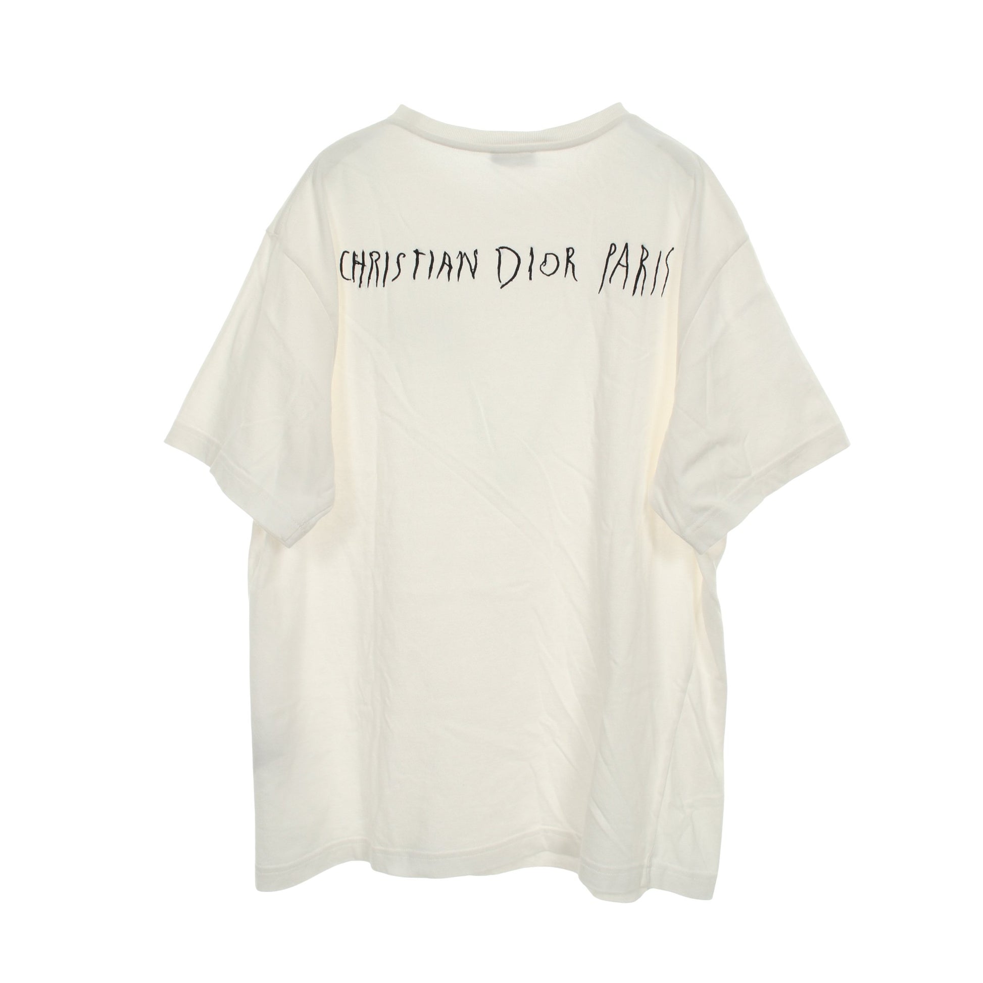 Dior HOMME × RAYMOND PETTIBON Tシャツ クルーネック ロゴ刺繍 コットン ホワイト ディオールオム トップス Dior HOMME