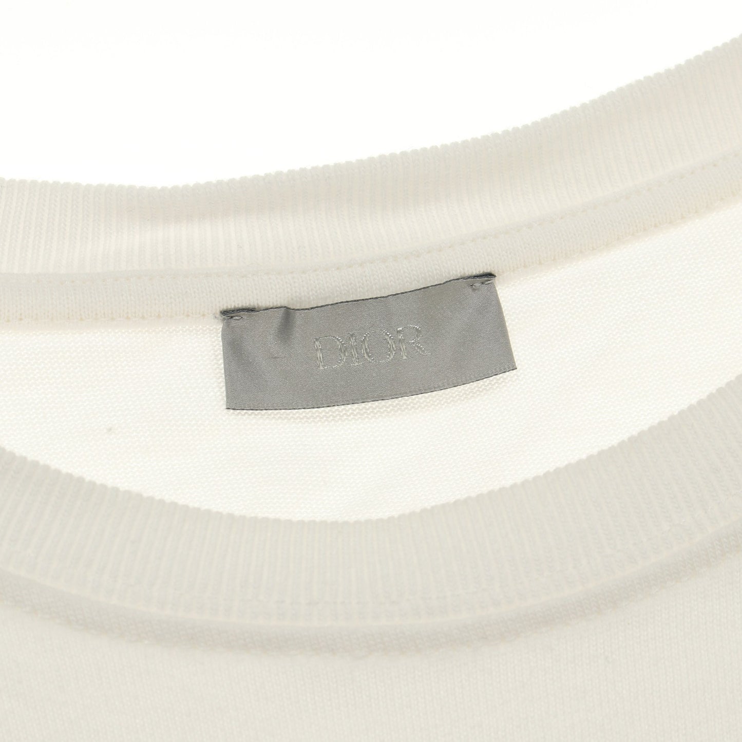 Dior HOMME × RAYMOND PETTIBON Tシャツ クルーネック ロゴ刺繍 コットン ホワイト ディオールオム トップス Dior HOMME