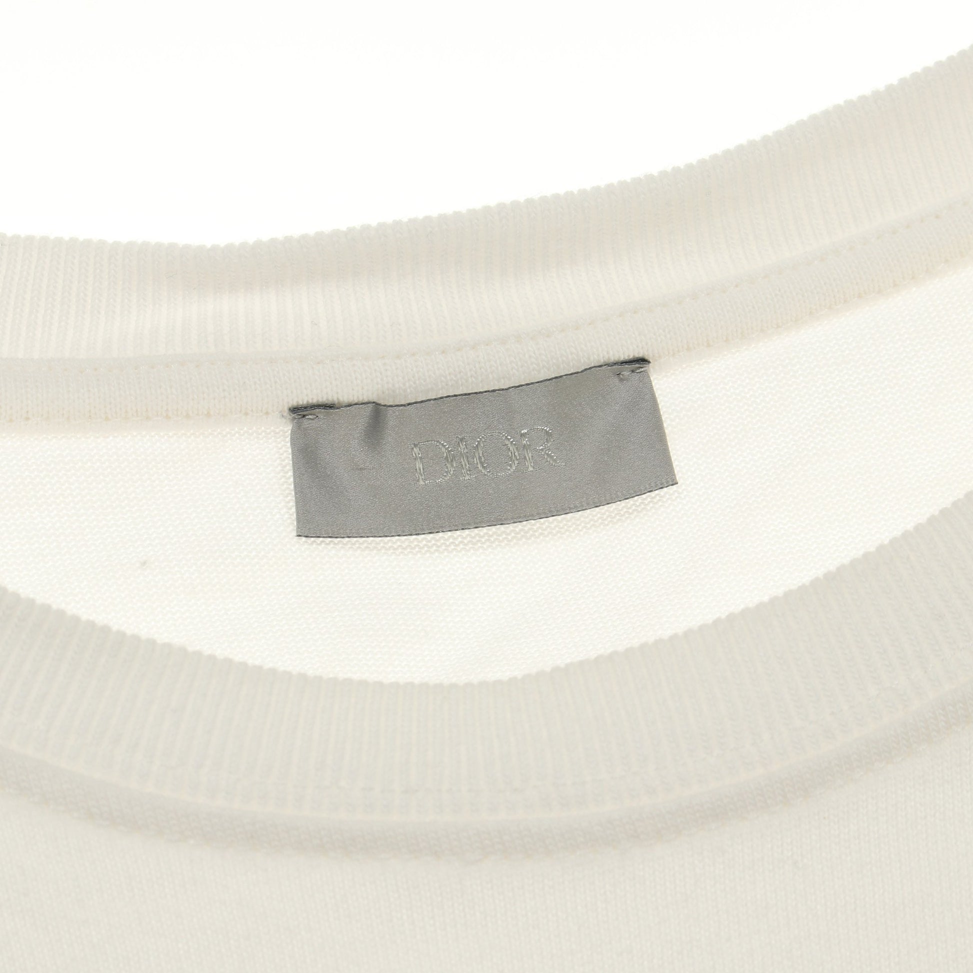 Dior HOMME × RAYMOND PETTIBON Tシャツ クルーネック ロゴ刺繍 コットン ホワイト ディオールオム トップス Dior HOMME