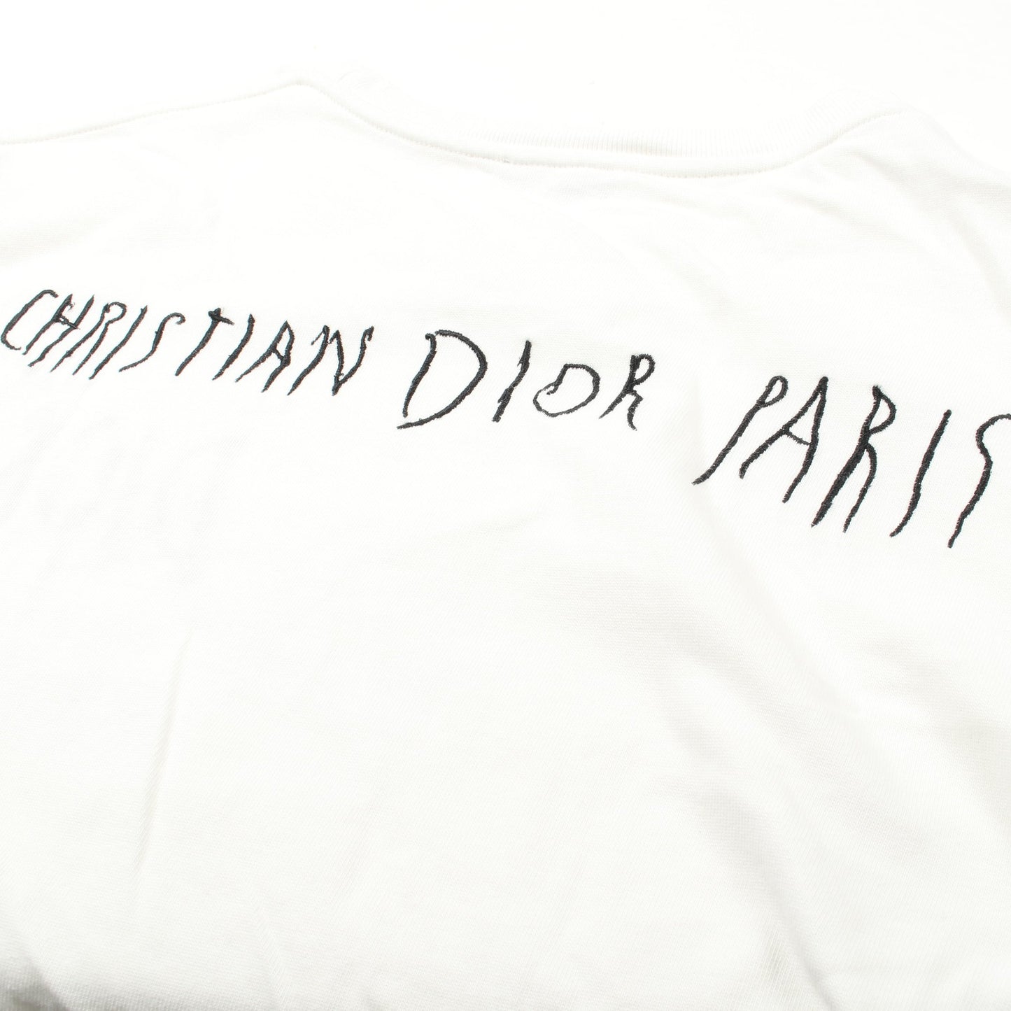 Dior HOMME × RAYMOND PETTIBON Tシャツ クルーネック ロゴ刺繍 コットン ホワイト ディオールオム トップス Dior HOMME