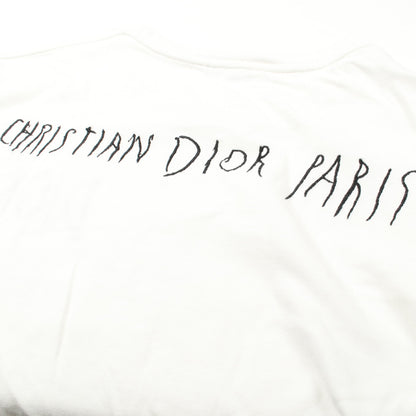 Dior HOMME × RAYMOND PETTIBON Tシャツ クルーネック ロゴ刺繍 コットン ホワイト ディオールオム トップス Dior HOMME
