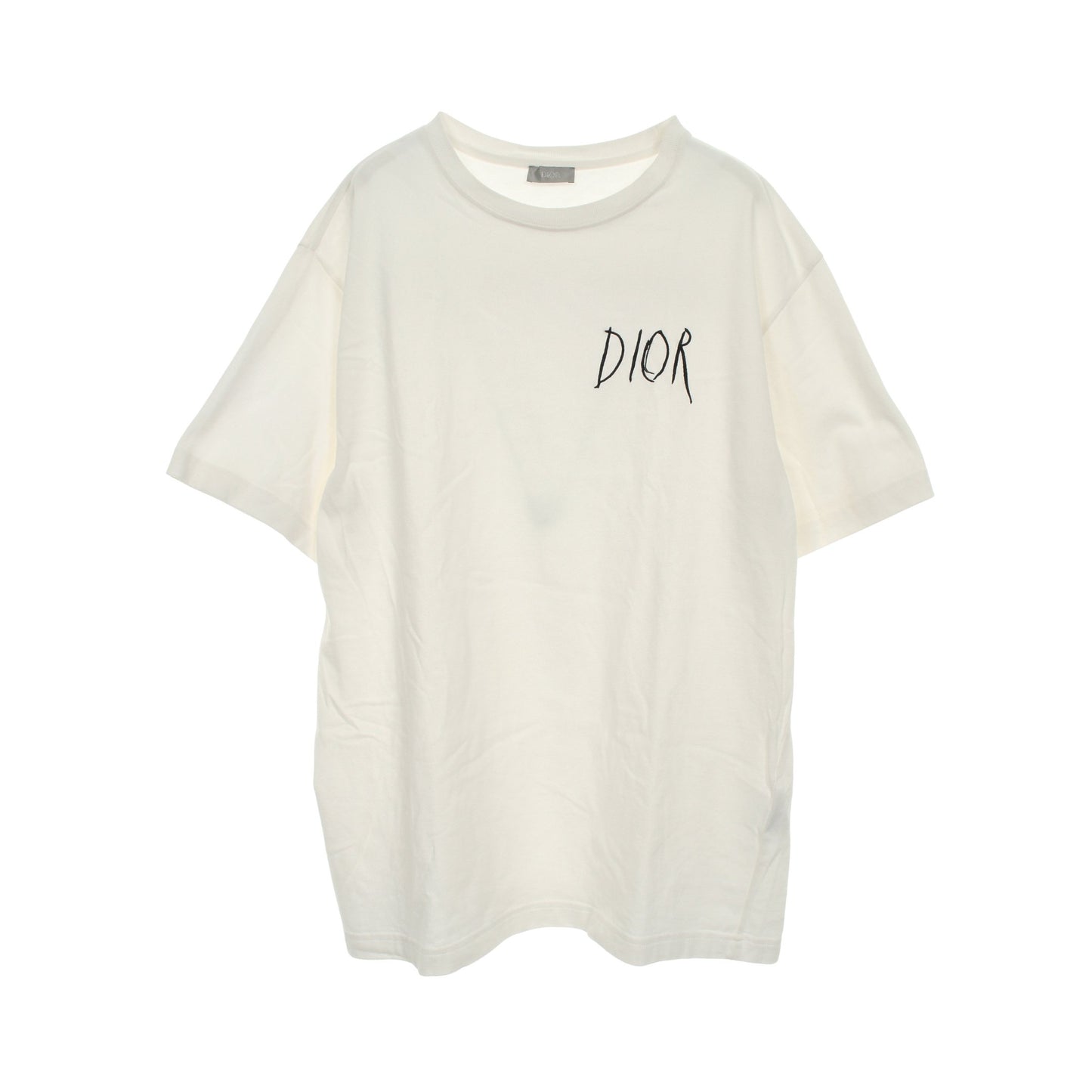 Dior HOMME × RAYMOND PETTIBON Tシャツ クルーネック ロゴ刺繍 コットン ホワイト ディオールオム トップス Dior HOMME