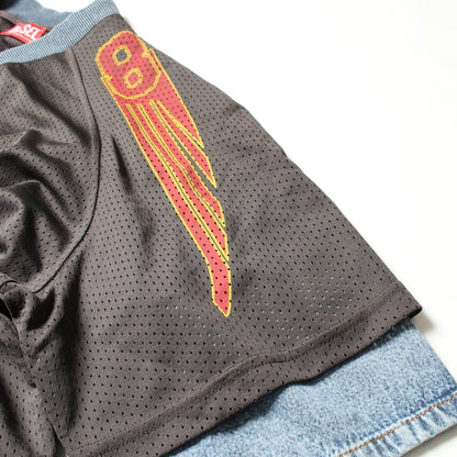 T-VOXT メッシュ デニム切替 カットソー グレー ブルー ディーゼル トップス DIESEL