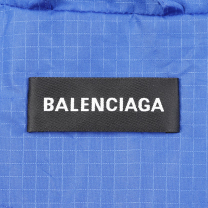 ロゴ刺繍 アノラックジャケット ウィンドブレーカー マウンテンパーカー ブルー バレンシアガ アウター BALENCIAGA