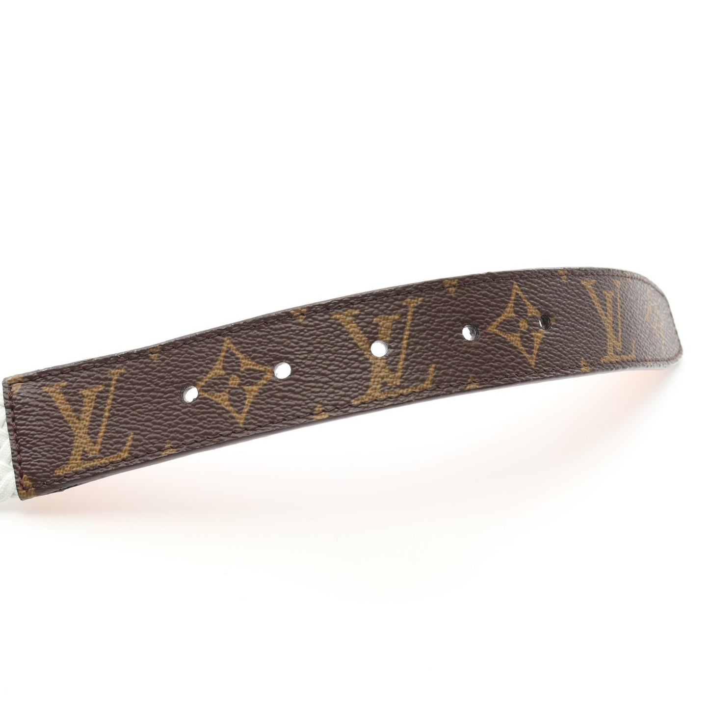 サンチュール モノグラム ベルト PVC ファブリック ブラウン ライトブルー ルイヴィトン 財布・小物 LOUIS VUITTON