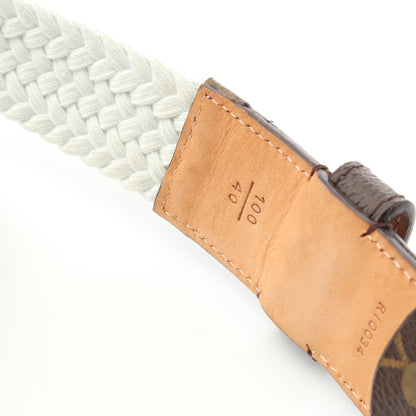 サンチュール モノグラム ベルト PVC ファブリック ブラウン ライトブルー ルイヴィトン 財布・小物 LOUIS VUITTON