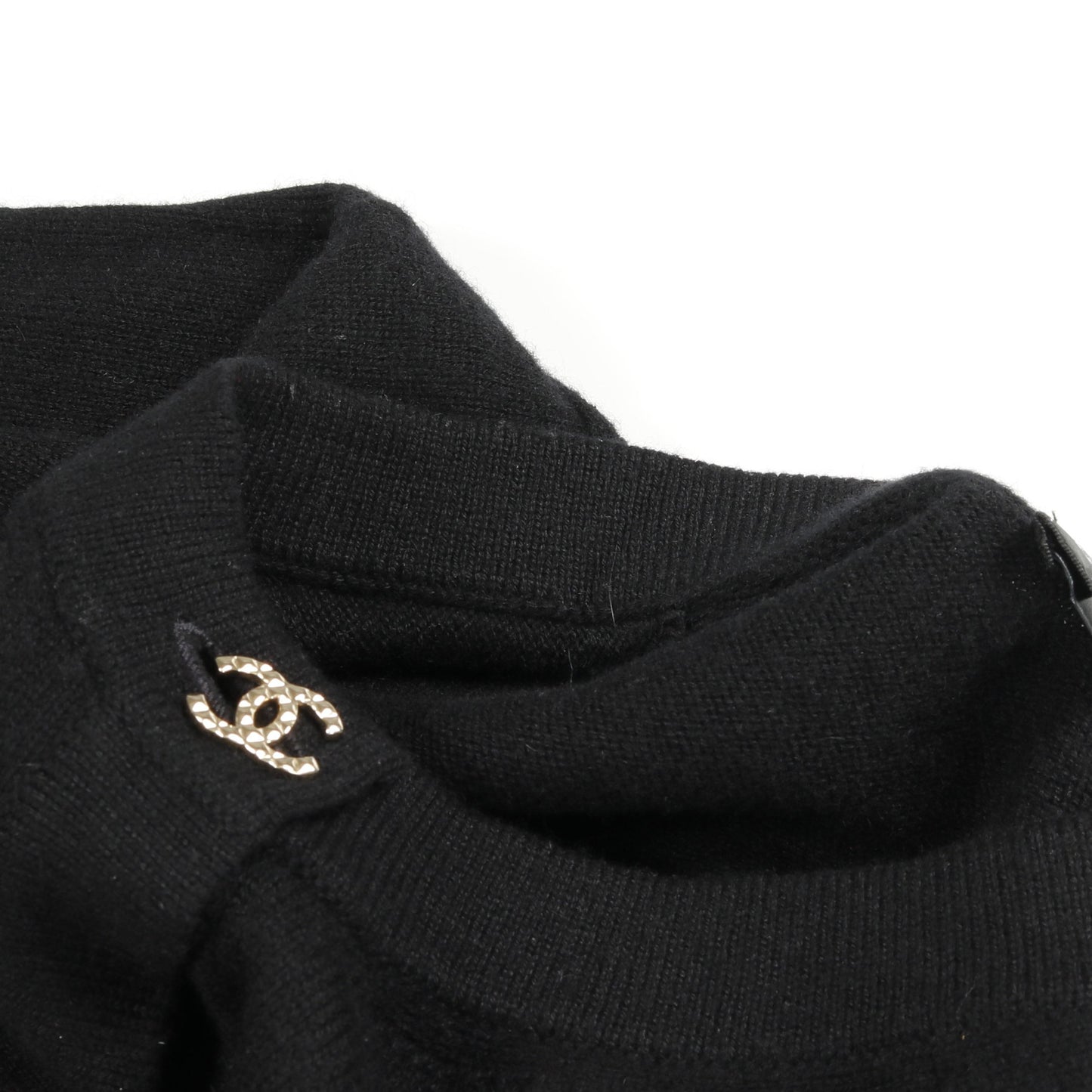 アイコンボタン ロング カーディガン カシミヤ ブラック シャネル トップス CHANEL