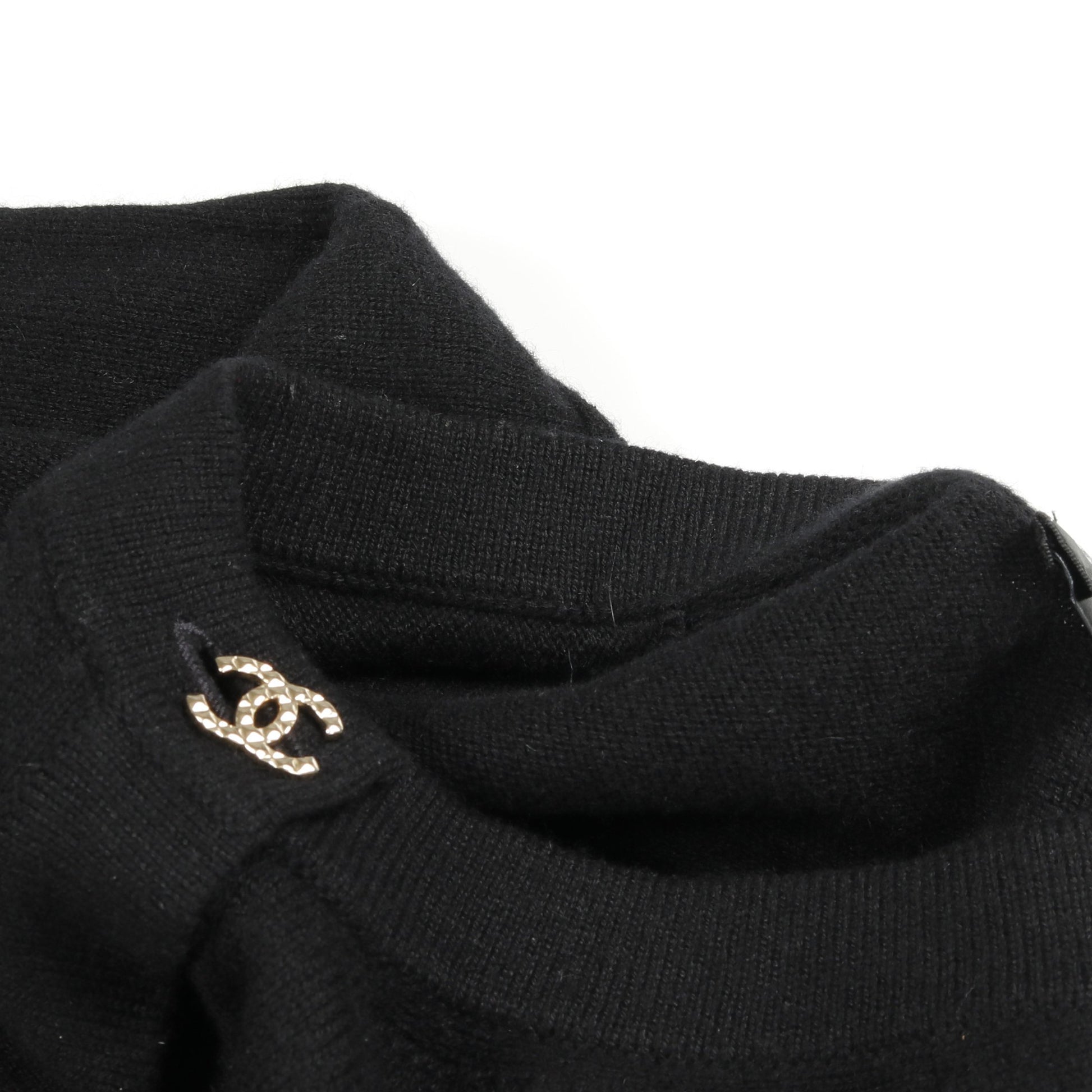 アイコンボタン ロング カーディガン カシミヤ ブラック シャネル トップス CHANEL