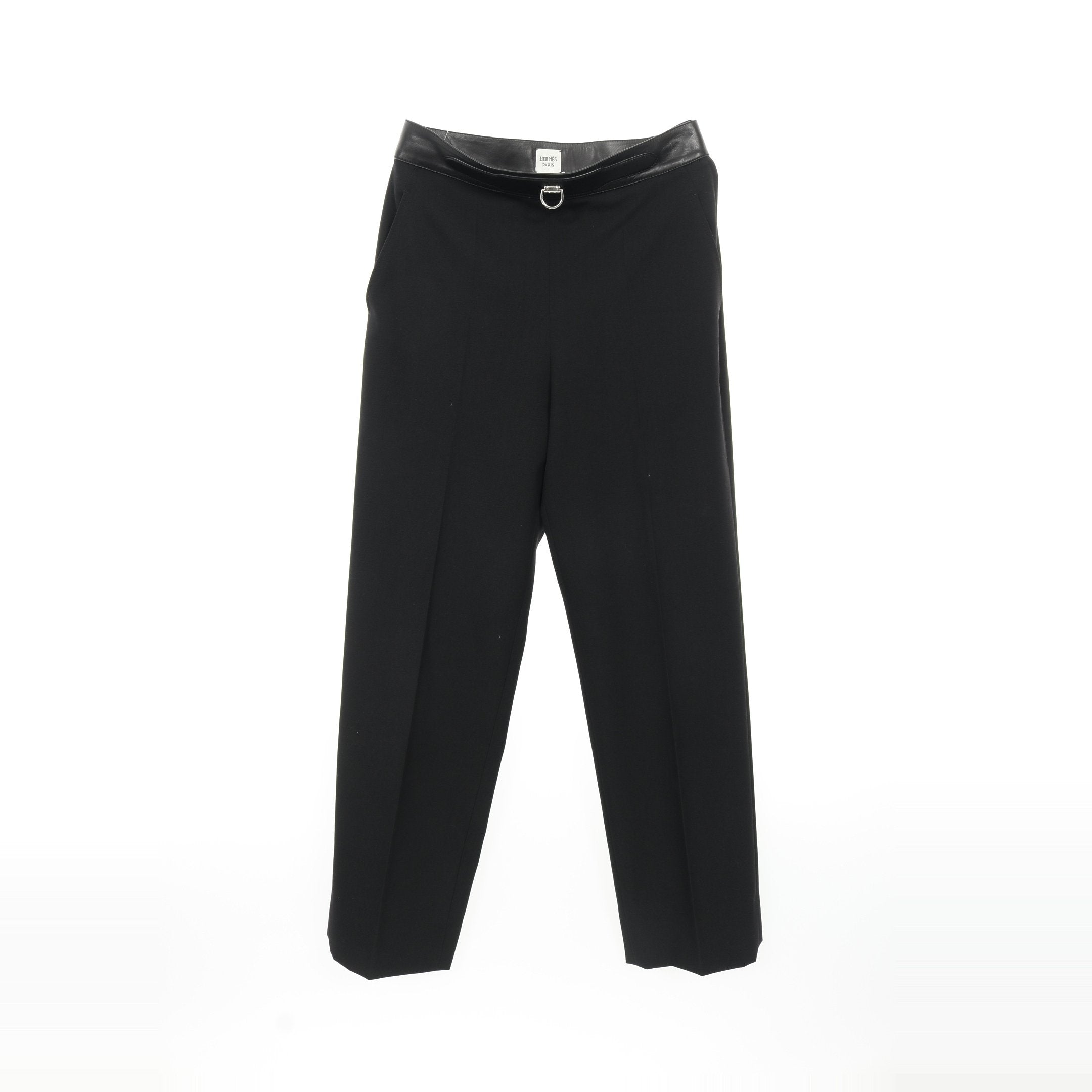 HERMES エルメス スラックスパンツ トラウザー ブラック HERMES