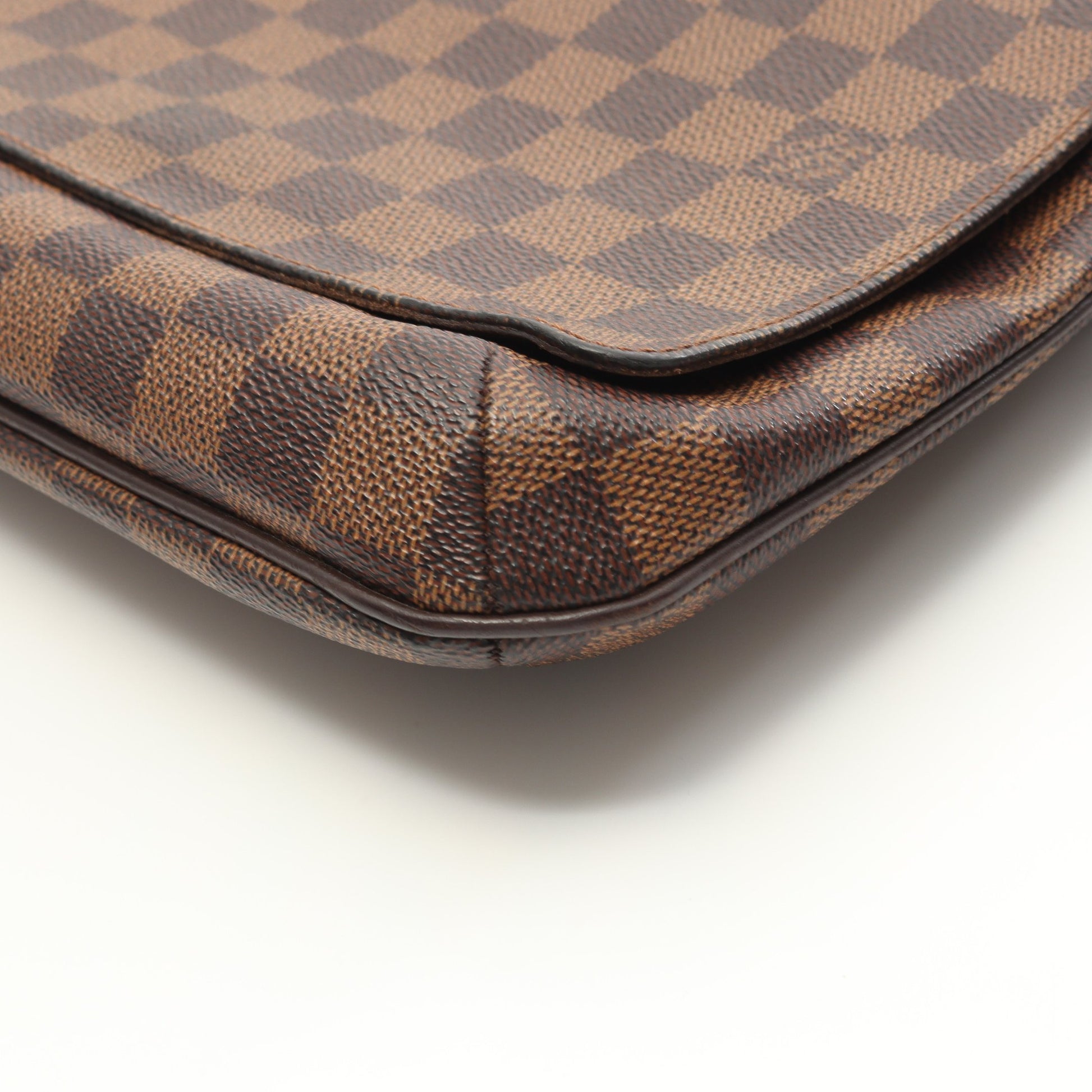 ミュゼットタンゴ ショートストラップ ダミエエベヌ ショルダーバッグ PVC レザー ブラウン ルイヴィトン バッグ LOUIS VUITTON