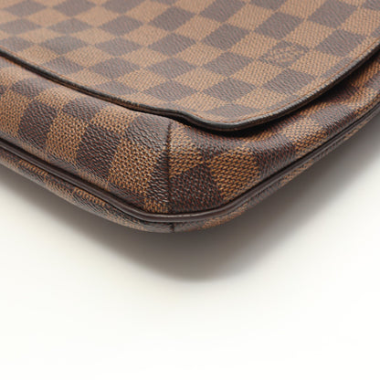 ミュゼットタンゴ ショートストラップ ダミエエベヌ ショルダーバッグ PVC レザー ブラウン ルイヴィトン バッグ LOUIS VUITTON