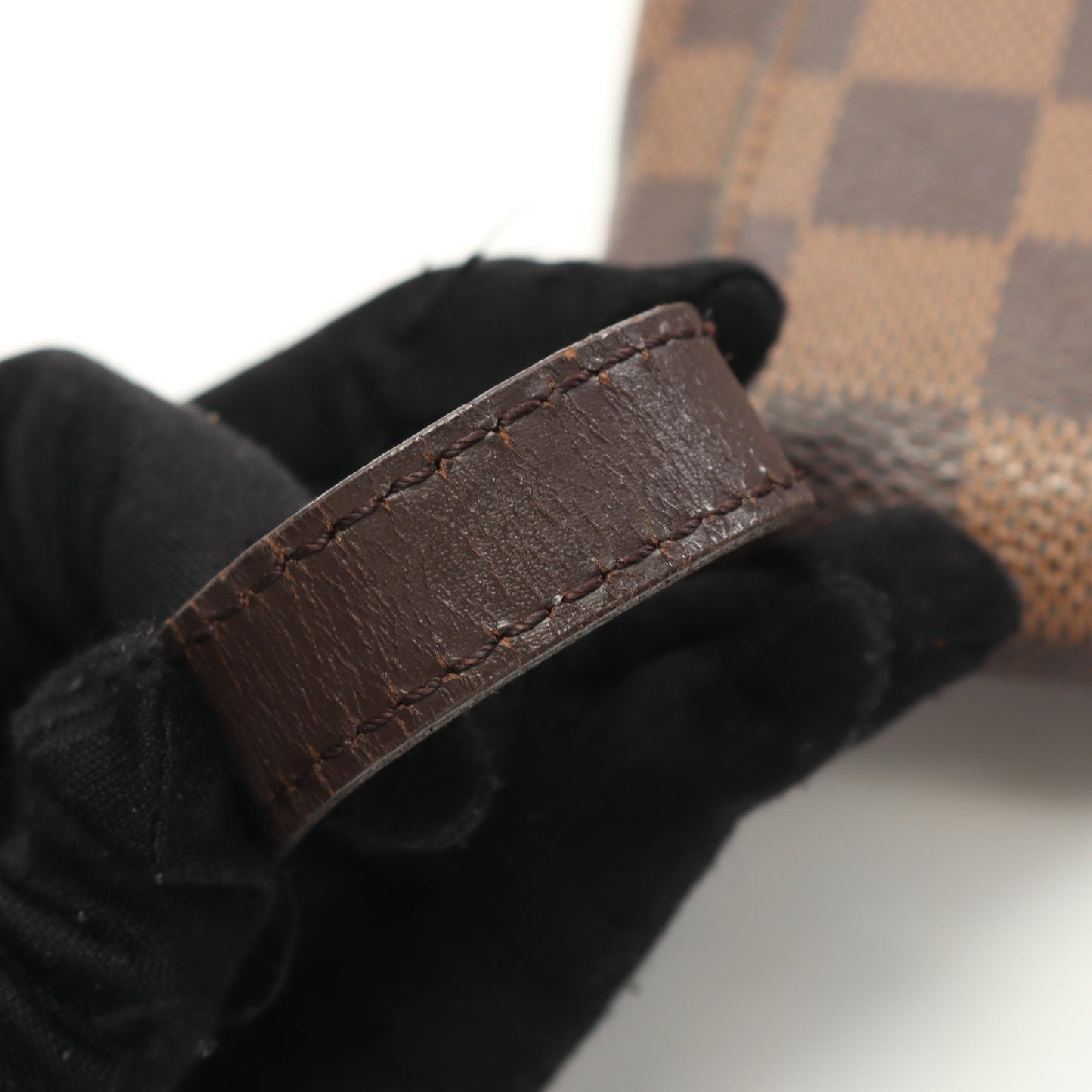 ミュゼットタンゴ ショートストラップ ダミエエベヌ ショルダーバッグ PVC レザー ブラウン ルイヴィトン バッグ LOUIS VUITTON
