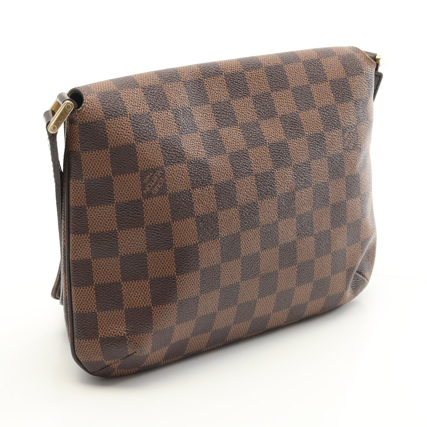 ミュゼットタンゴ ショートストラップ ダミエエベヌ ショルダーバッグ PVC レザー ブラウン ルイヴィトン バッグ LOUIS VUITTON