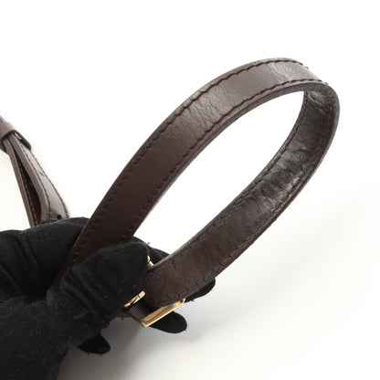 ミュゼットタンゴ ショートストラップ ダミエエベヌ ショルダーバッグ PVC レザー ブラウン ルイヴィトン バッグ LOUIS VUITTON