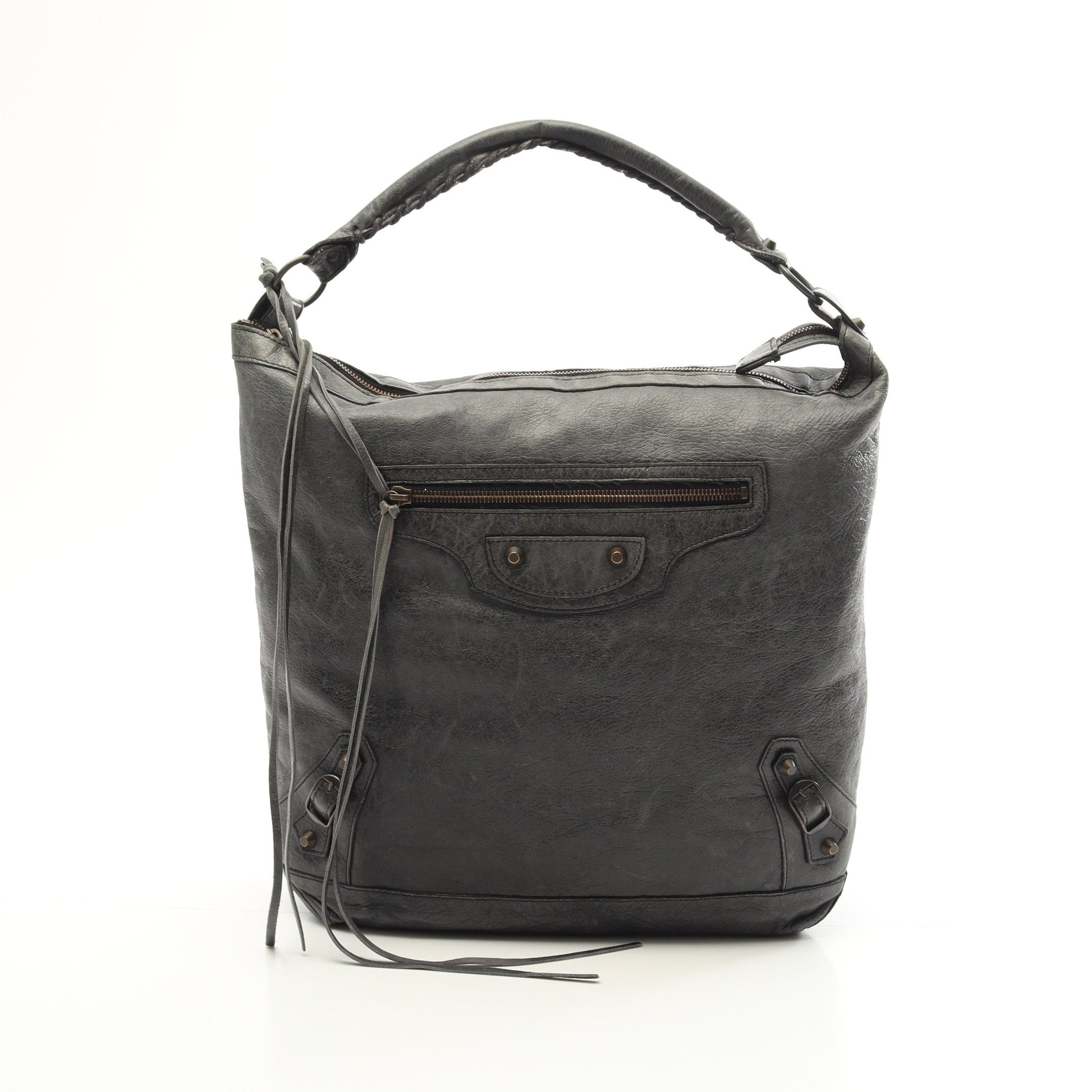 ザ デイ エディターズバッグ ワンショルダーバッグ レザー グレー  