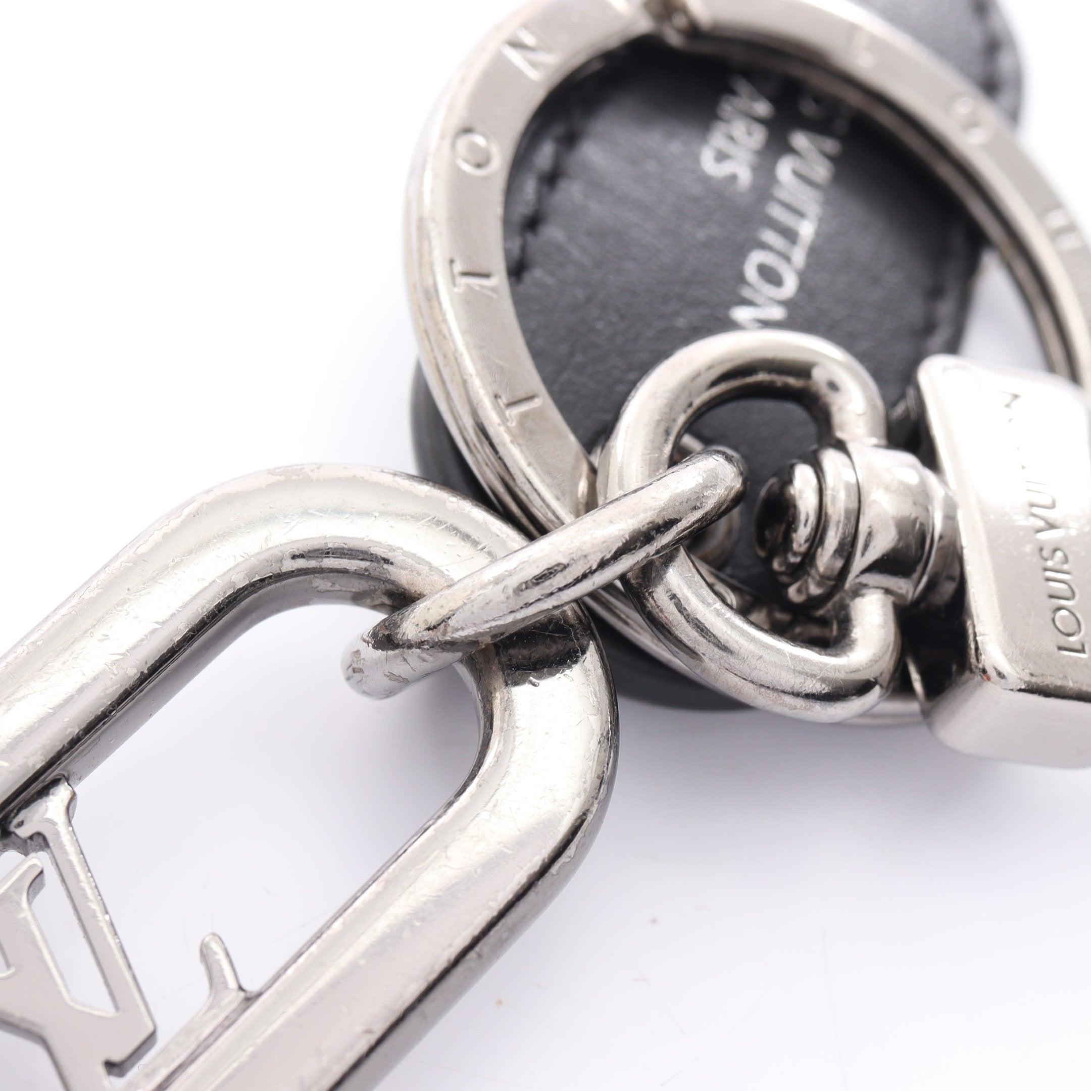 LV シグネチャー チェーン キーケース PVC ブラック シルバー ルイ