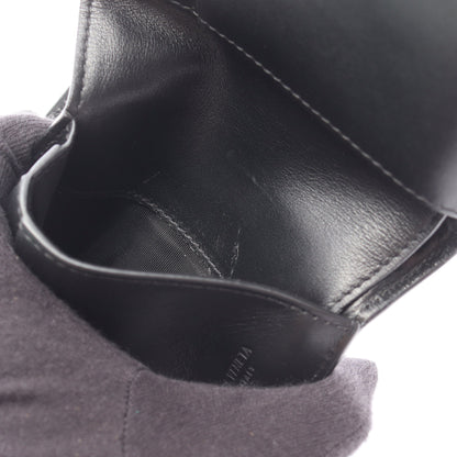 スモール カセット マキシイントレチャート 二つ折り財布 レザー ブラック ボッテガヴェネタ 財布・小物 BOTTEGA VENETA