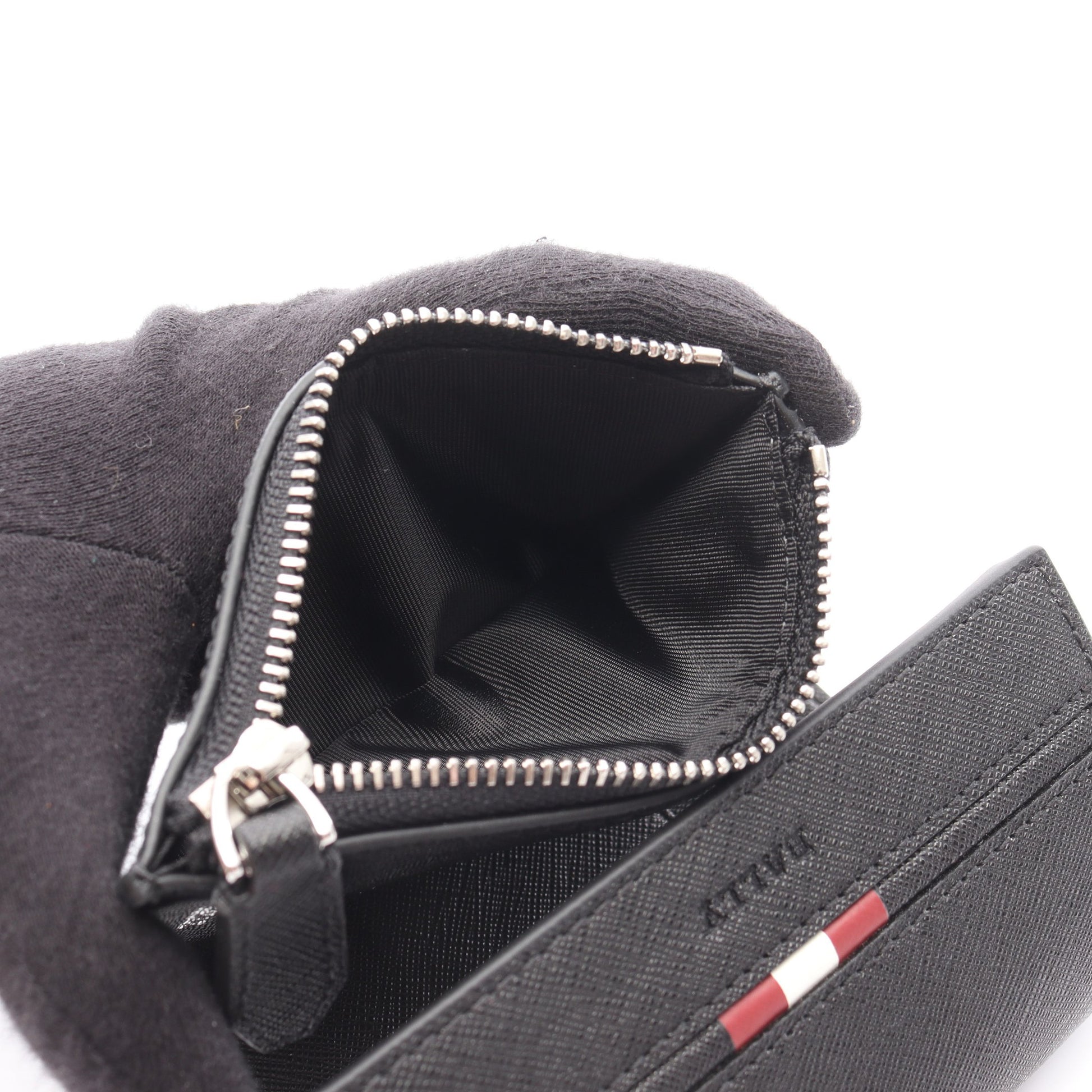 三つ折り財布 レザー ブラック バリー 財布・小物 BALLY