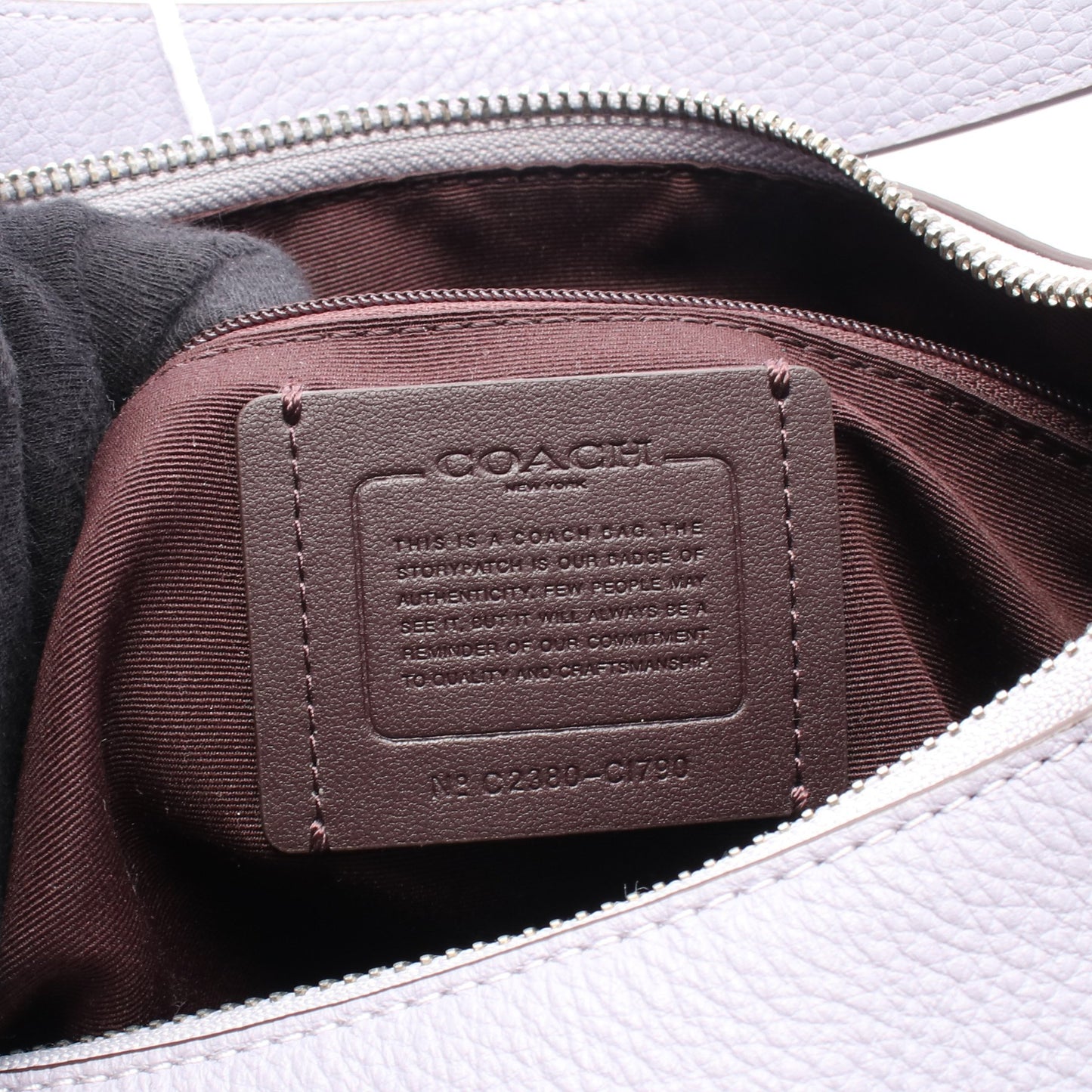 マーラ ホーボー ショルダーバッグ レザー ライトパープル 2WAY コーチ バッグ COACH