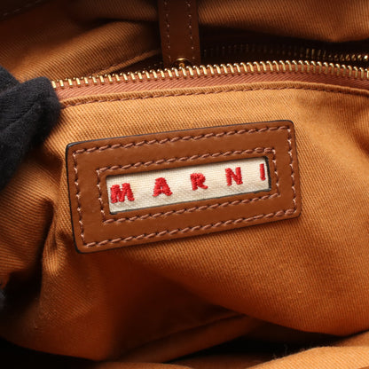 TROPICALIA SUMMER スモール かごバッグ ハンドバッグ レザー ラフィア ベージュ ブラウン 2WAY マルニ バッグ MARNI