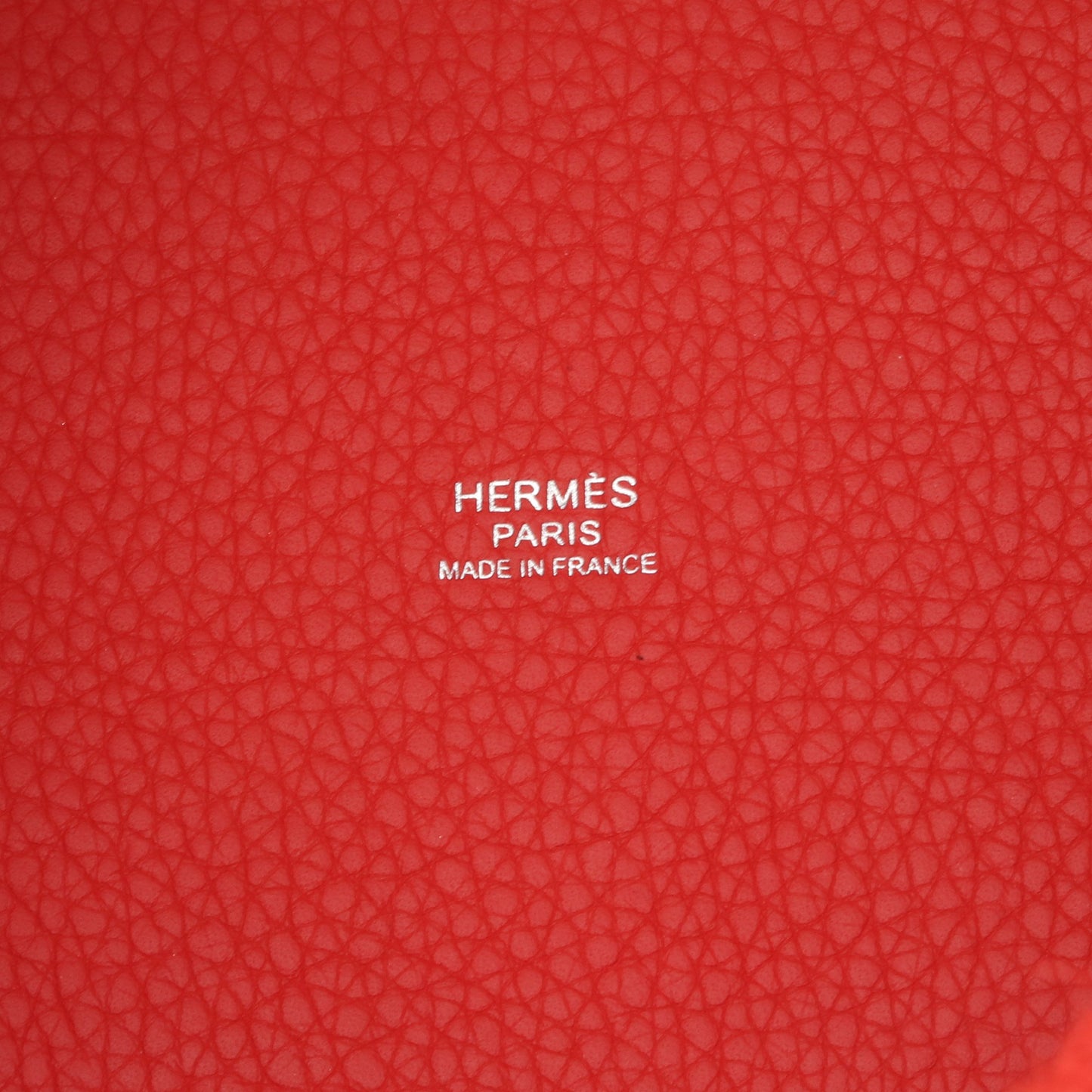 ピコタンPM ルージュトマト ハンドバッグ トリヨンクレマンス レッド シルバー金具 A刻印 エルメス バッグ HERMES