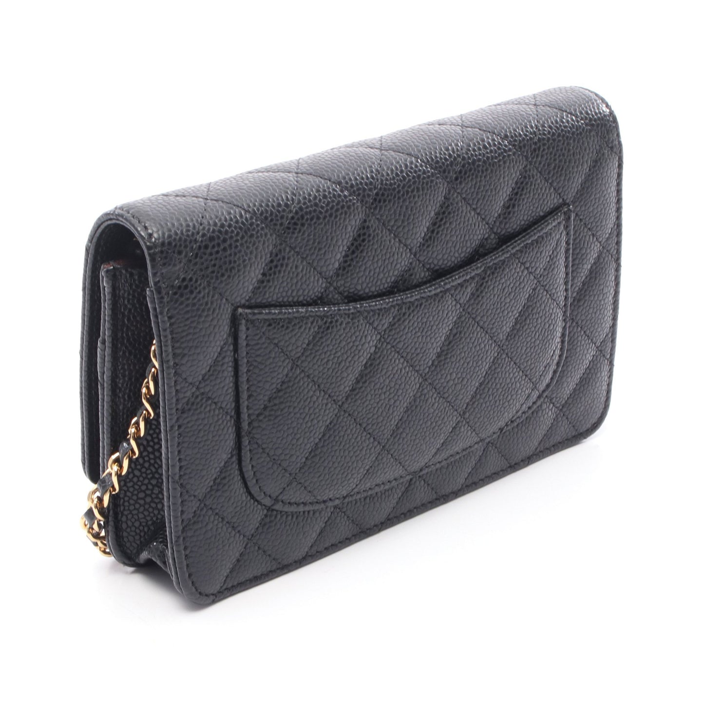 マトラッセ チェーンウォレット キャビアスキン ブラック ゴールド金具 シャネル バッグ CHANEL