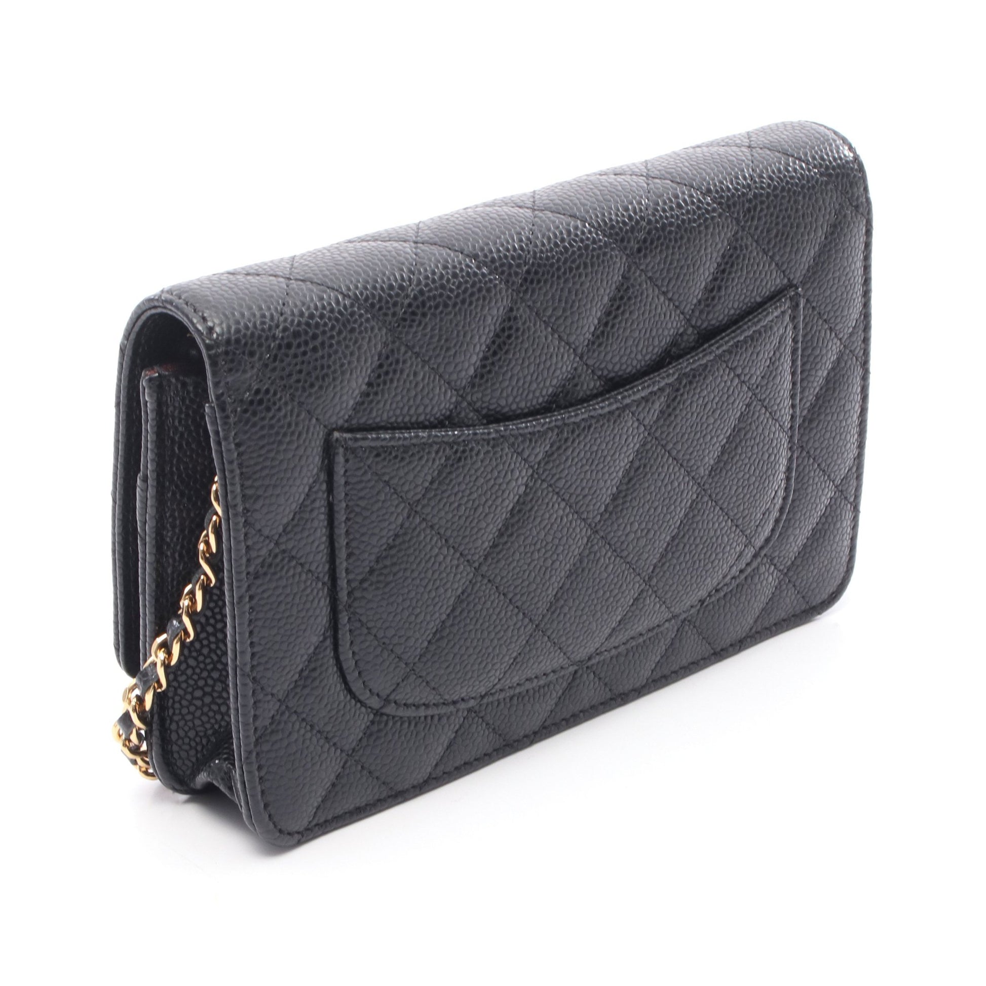 マトラッセ チェーンウォレット キャビアスキン ブラック ゴールド金具 シャネル バッグ CHANEL