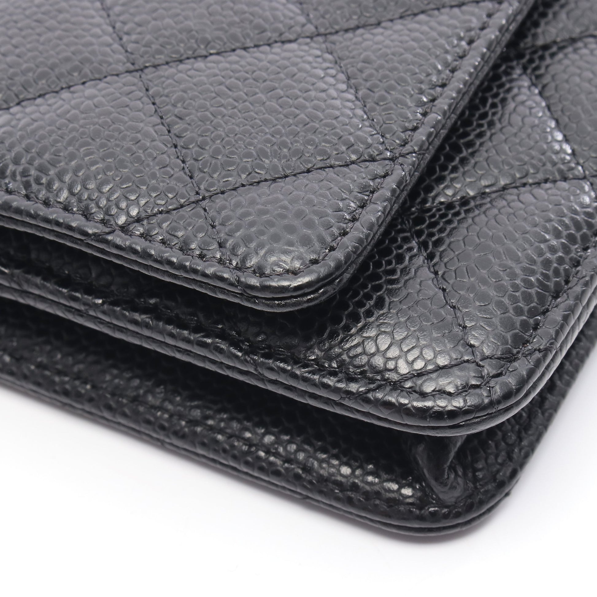 マトラッセ チェーンウォレット キャビアスキン ブラック ゴールド金具 シャネル バッグ CHANEL