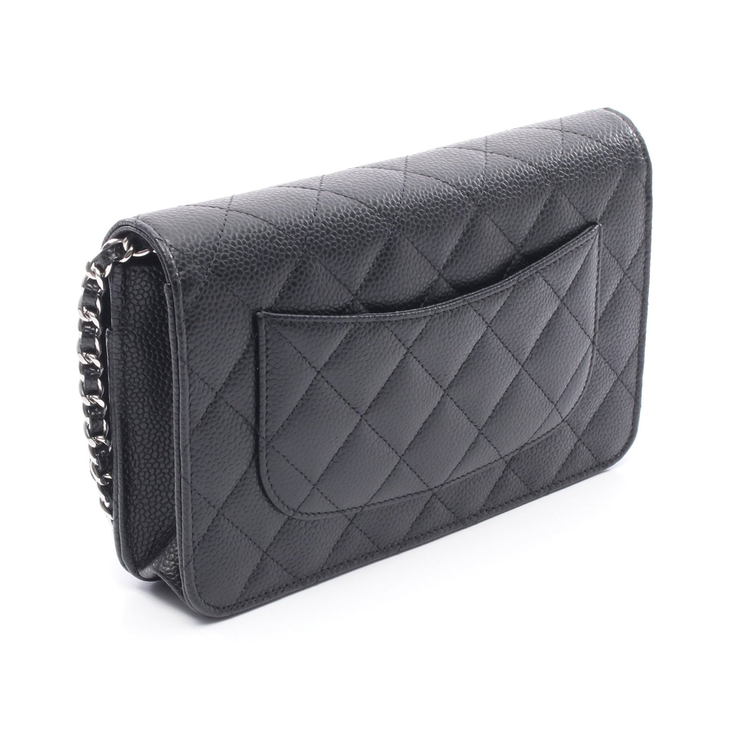 マトラッセ チェーンウォレット キャビアスキン ブラック シルバー金具 シャネル バッグ CHANEL