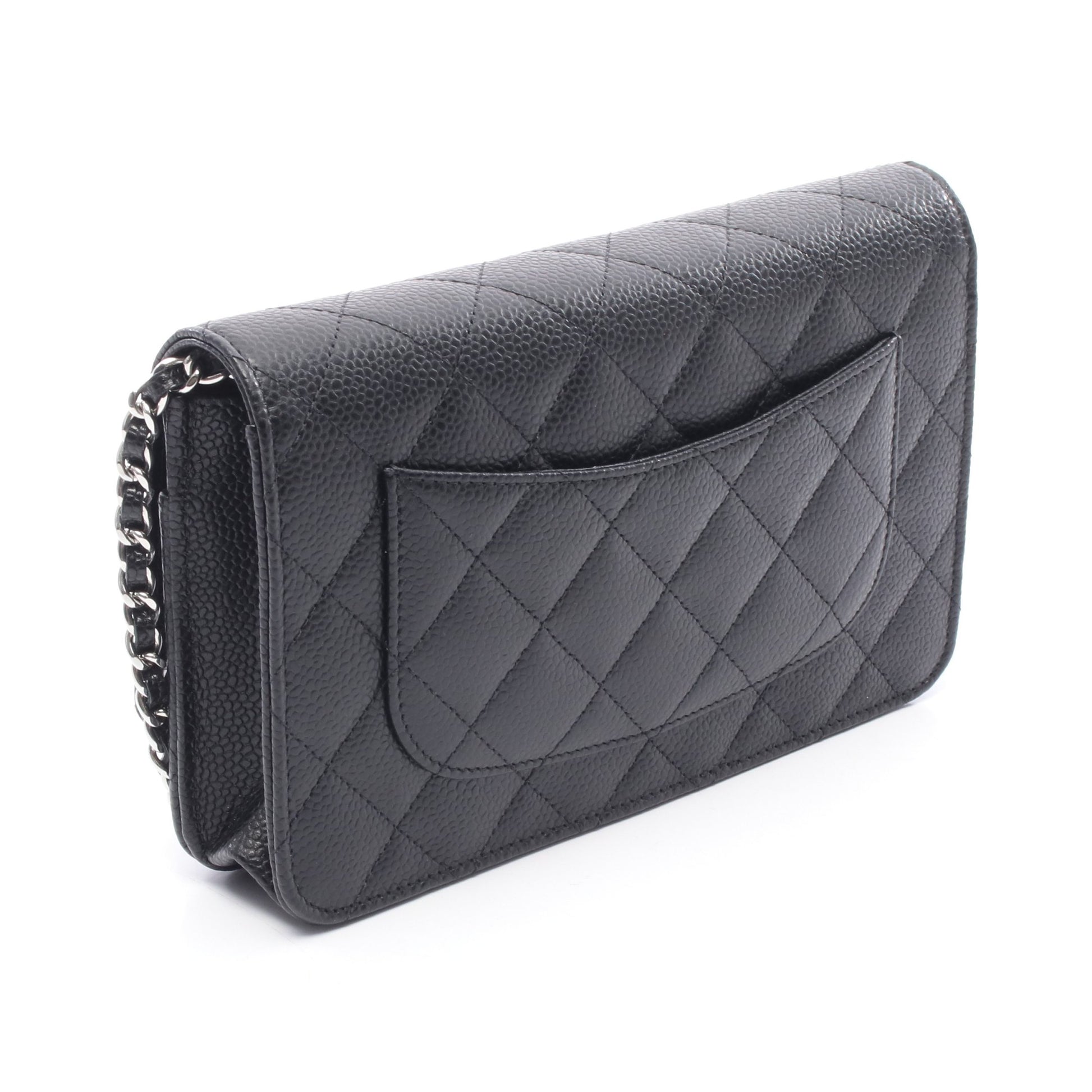 マトラッセ チェーンウォレット キャビアスキン ブラック シルバー金具 シャネル バッグ CHANEL