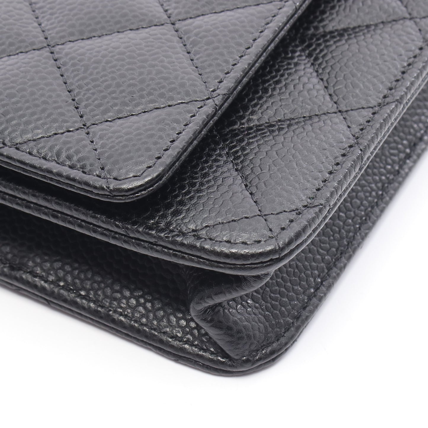 マトラッセ チェーンウォレット キャビアスキン ブラック シルバー金具 シャネル バッグ CHANEL
