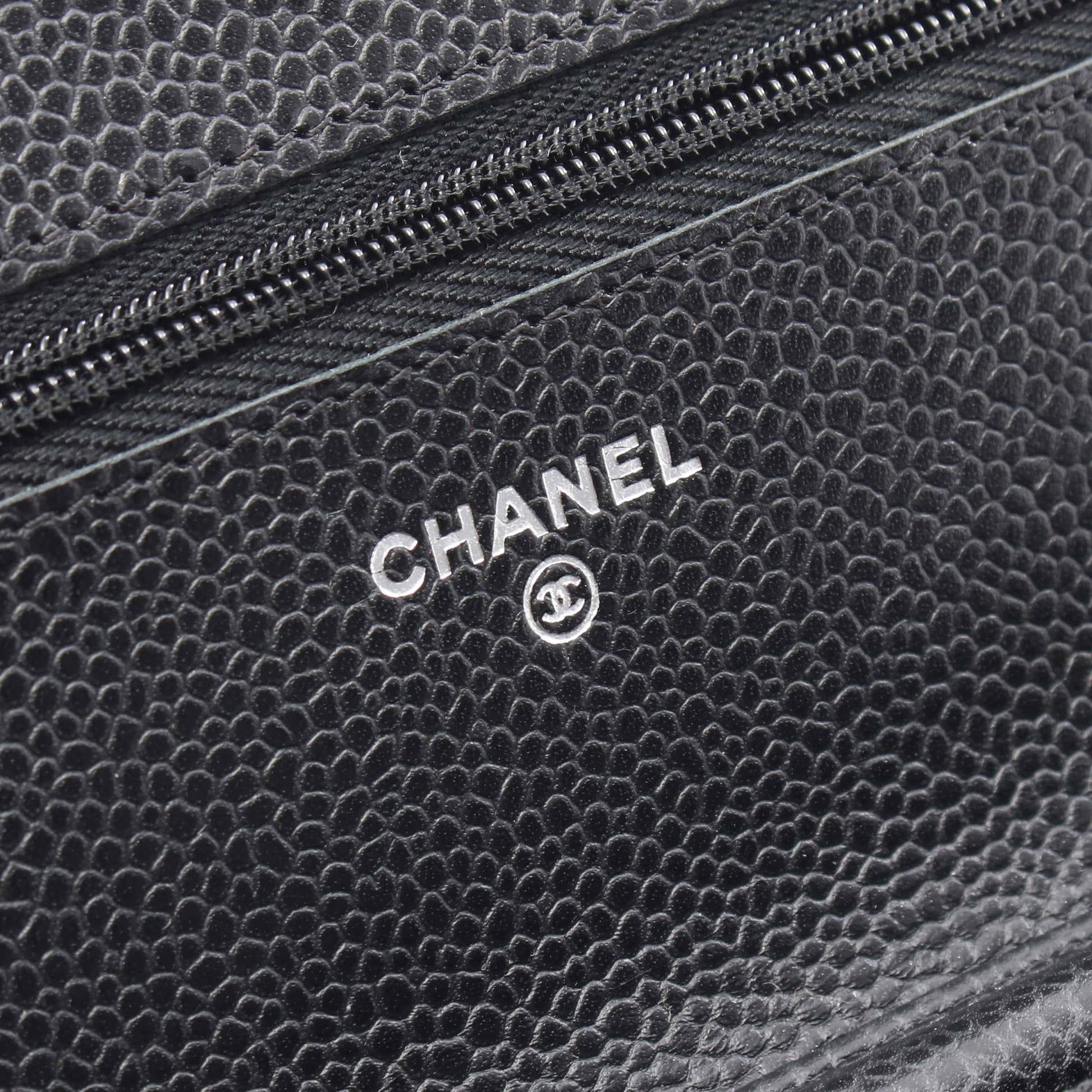 マトラッセ チェーンウォレット キャビアスキン ブラック シルバー金具 シャネル バッグ CHANEL