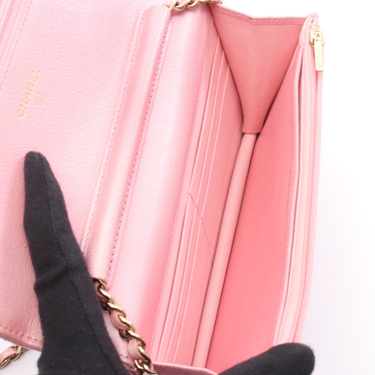 マトラッセ チェーンウォレット ラムスキン ピンク ゴールド金具 シャネル バッグ CHANEL
