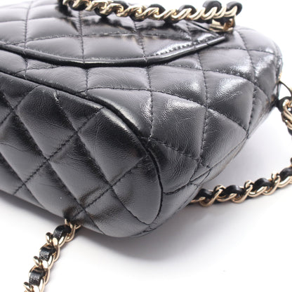 マトラッセ チェーンショルダーバッグ レザー ブラック ゴールド金具 2WAY シャネル バッグ CHANEL