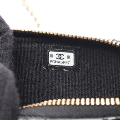 マトラッセ チェーンショルダーバッグ レザー ブラック ゴールド金具 2WAY シャネル バッグ CHANEL