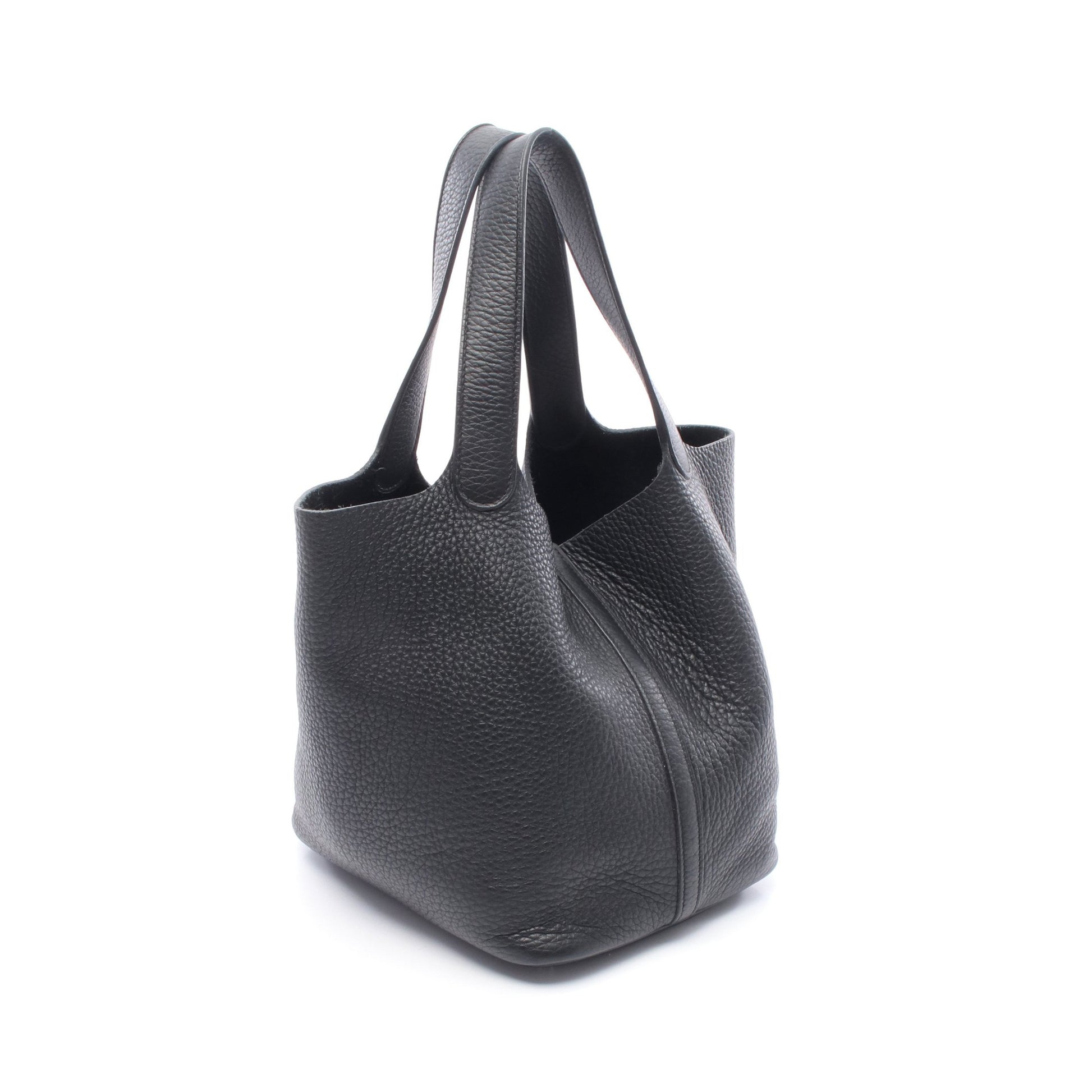 ピコタンMM ハンドバッグ トリヨンクレマンス ブラック シルバー金具 U刻印 エルメス バッグ HERMES