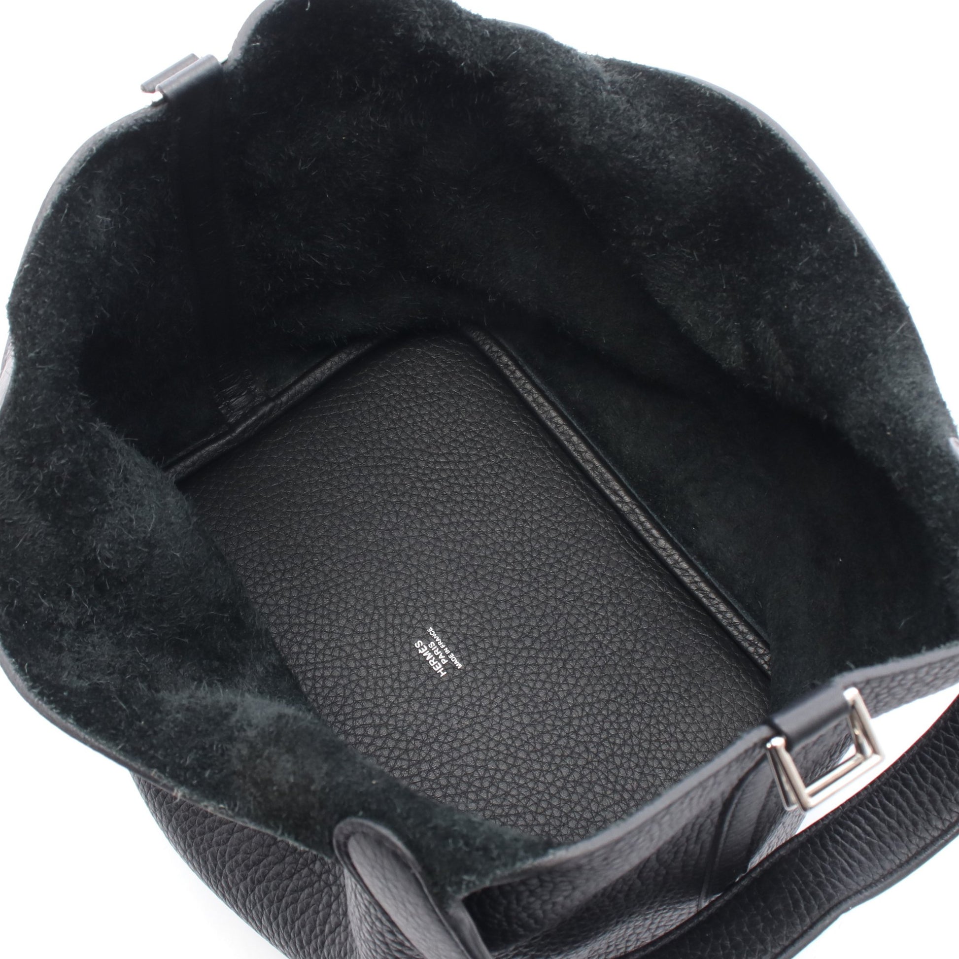ピコタンMM ハンドバッグ トリヨンクレマンス ブラック シルバー金具 U刻印 エルメス バッグ HERMES