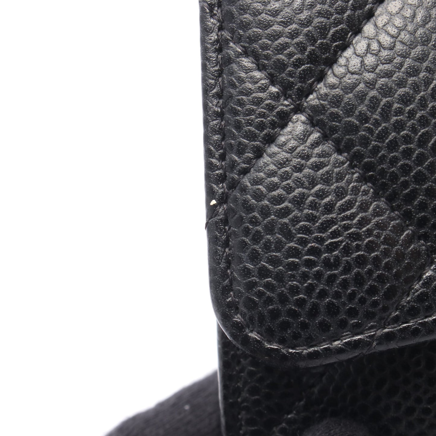 クラシック ロング フラップ ウォレット マトラッセ 二つ折り長財布 キャビアスキン ブラック ゴールド金具 シャネル 財布・小物 CHANEL